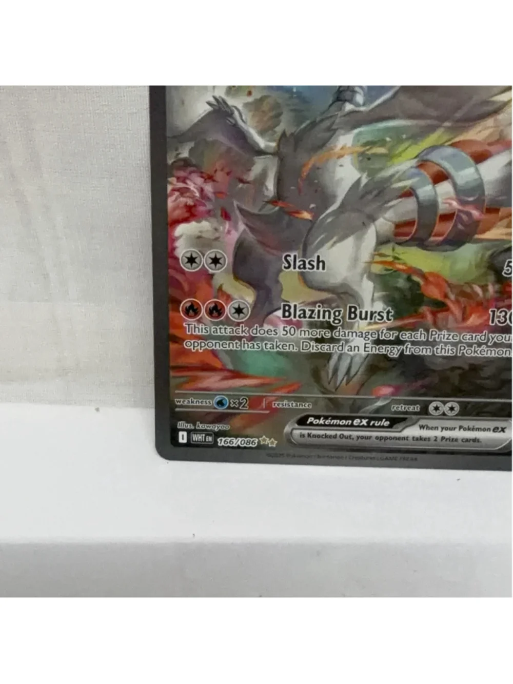Pokémon Reshiram EX 166/086 Full Art Holo Special Illustration Rare TCG